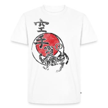 shotokan karaté art martial tigre logo kanji japon - T-shirt Premium bio Homme - blanc - Devant - Nico (187cm)