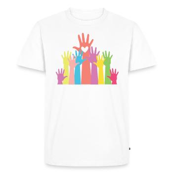 Occupational Therapist Helping Small Hands Doing Big Things - Men's Premium Organic T-Shirt - white - Front - Nico (187cm)