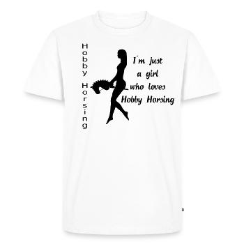 Hobby équitation 2 - T-shirt Premium bio Homme - blanc - Devant - Nico (187cm)