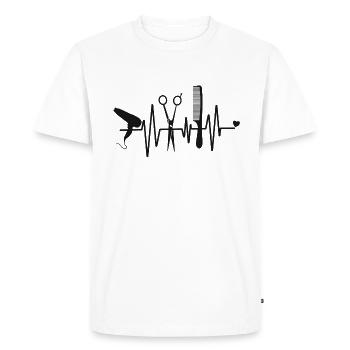 Hairdresser Scissors Hairdresser Love Hair Frisous Scissors - Men's Premium Organic T-Shirt - white - Front - Nico (187cm)