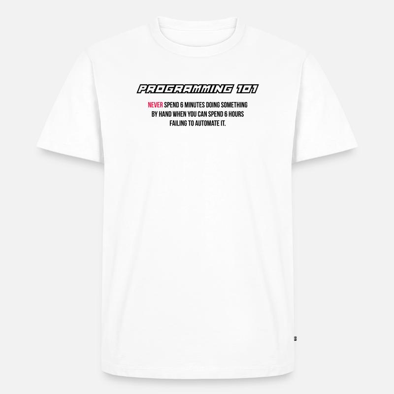 Funny automation, programming, computer science - Men's Premium Organic T-Shirt - white