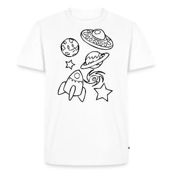 Conception de l'espace - T-shirt Premium bio Homme - blanc - Devant - Nico (187cm)