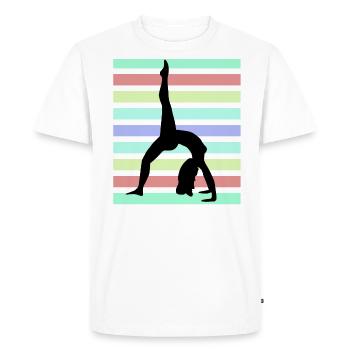 Acrobatie Mme Sunset - T-shirt Premium bio Homme - blanc - Devant - Nico (187cm)