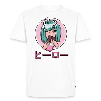 Drôle d'anime, manga, cadeau kawaii - T-shirt Premium bio Homme - blanc - Devant - Nico (187cm)