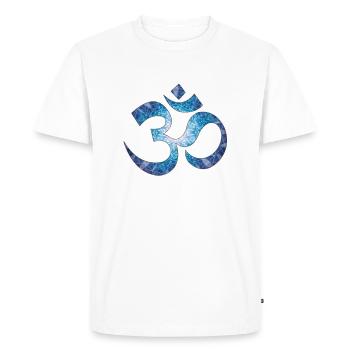 Om zen yoga - T-shirt Premium bio Homme - blanc - Devant - Nico (187cm)