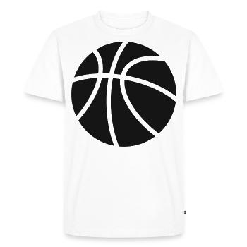 Basket-ball basket-ball basketteur amateurs de basket - T-shirt Premium bio Homme - blanc - Devant - Nico (187cm)