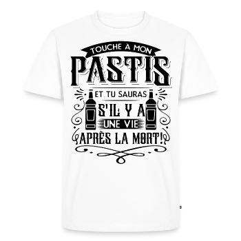 Les Amateurs de Pastis Humour - T-shirt Premium bio Homme - blanc - Devant - Nico (187cm)