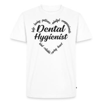 Hygiéniste dentaire - T-shirt Premium bio Homme - blanc - Devant - Nico (187cm)