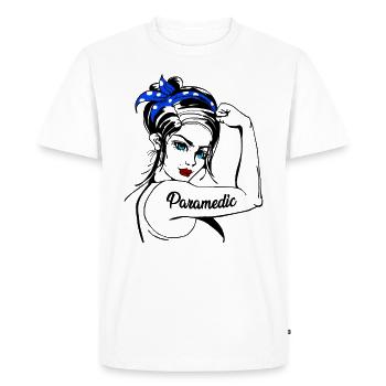 Ambulancier paramédical EMT - T-shirt Premium bio Homme - blanc - Devant - Nico (187cm)
