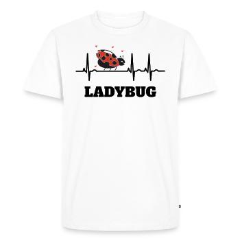 Coccinelle coccinelle ECG idée de cadeau - T-shirt Premium bio Homme - blanc - Devant - Nico (187cm)