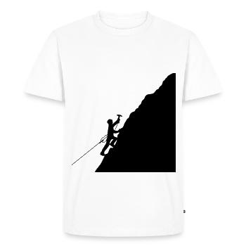 Mountains Alps Mountaineering - Men's Premium Organic T-Shirt - white - Front - Nico (187cm)