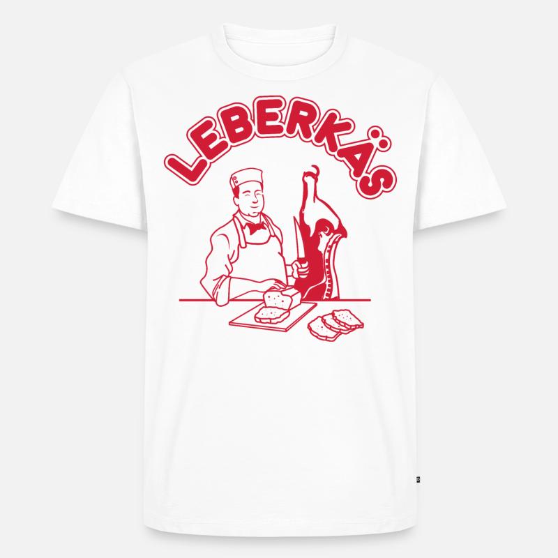 Leberkäs - Leberkäse Metzger - Männer Premium Bio T-Shirt - Weiß