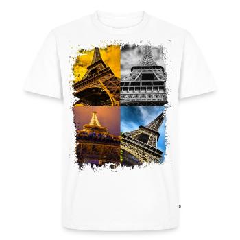 Paris Frankreich France Eiffelturm Eiffel Tower - Men's Premium Organic T-Shirt - white - Front - Nico (187cm)
