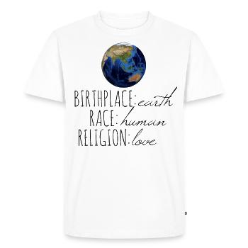 Birthplace Earth Design - T-shirt Premium bio Homme - blanc - Devant - Nico (187cm)