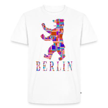 Berlin T-Shirt - Berlin Bär Shirt - I Love - T-shirt Premium bio Homme - blanc - Devant - Nico (187cm)