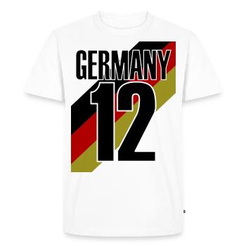 germany wm em fussball - Men's Premium Organic T-Shirt - white - Front - Nico (187cm)