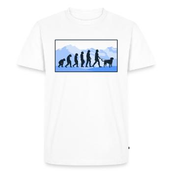 Petit Münsterländer Evolution chiens cadeau - T-shirt Premium bio Homme - blanc - Devant - Nico (187cm)