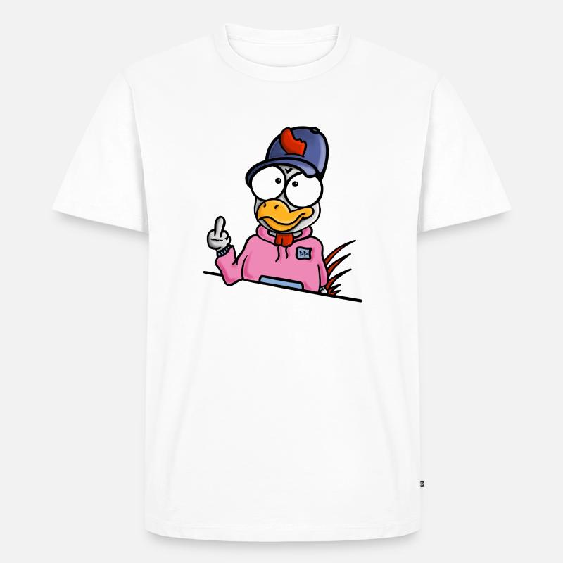 Huhn zeigt Mittelfinger - Männer Premium Bio T-Shirt - undefined