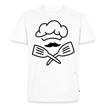 Cuisine cuisine Cuisine Restaurant - T-shirt Premium bio Homme - blanc - Devant - Nico (187cm)