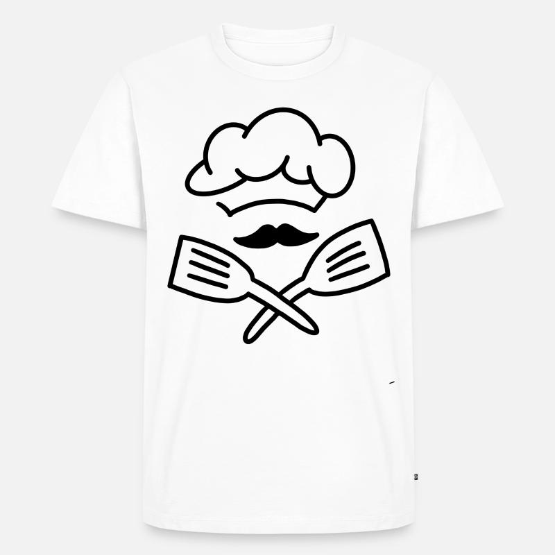 Kochen Küche Koch Restaurant - Männer Premium Bio T-Shirt - Weiß