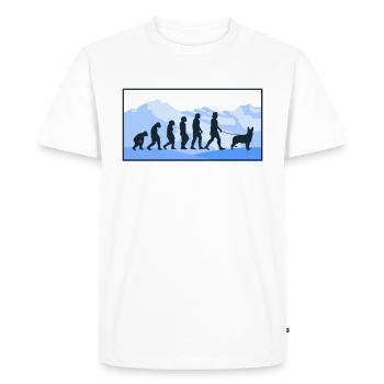 Harzer Fox Evolution Shepherd Gift - Men's Premium Organic T-Shirt - white - Front - Nico (187cm)