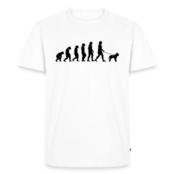 Lagotto Romagnolo Evolution Truffle Dog Gift - Men's Premium Organic T-Shirt - white - Front - Nico (187cm)
