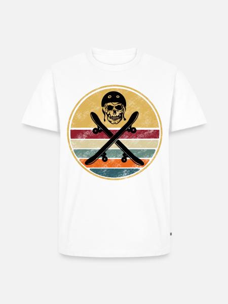 Skateboard Skate Skateboarding - Men's Premium Organic T-Shirt - white