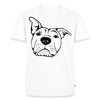 American Staffordshire Terrier - T-shirt Premium bio Homme - blanc - Devant - Nico (187cm)