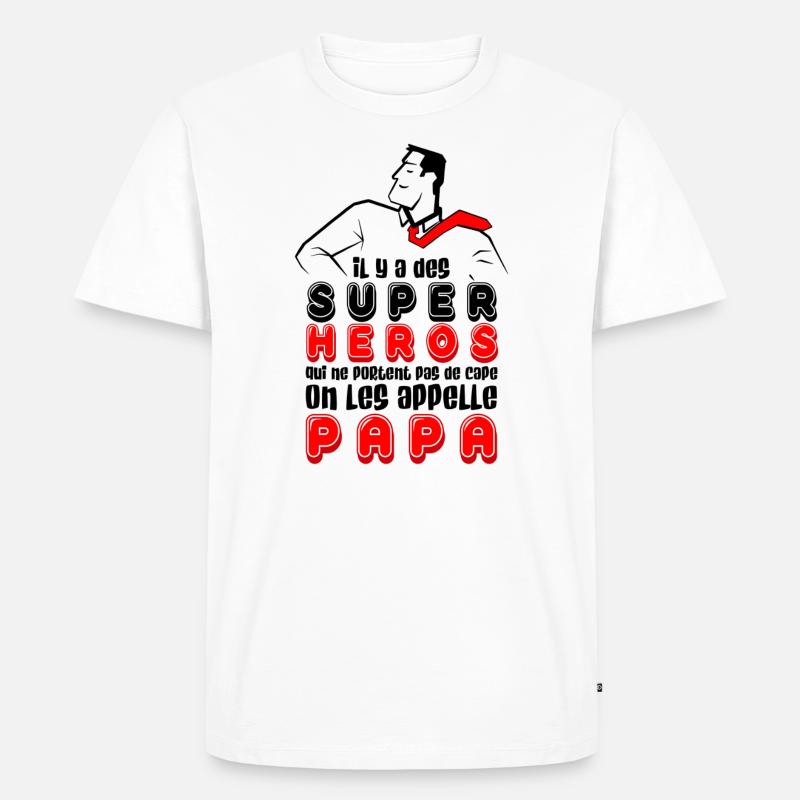 Super Daddy. - Männer Premium Bio T-Shirt - Weiß