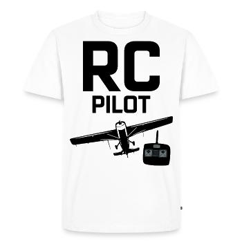 RC Model Planes Airplane Aircraft Pilot Funny Gift - Men's Premium Organic T-Shirt - white - Front - Nico (187cm)