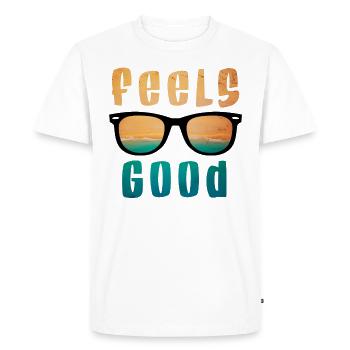 Feels good - Men's Premium Organic T-Shirt - white - Front - Nico (187cm)