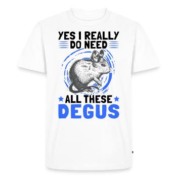 J’ai besoin de degu rongeur cadeau propriétaire - T-shirt Premium bio Homme - blanc - Devant - Nico (187cm)
