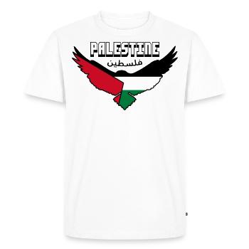 Palestine - T-shirt Premium bio Homme - blanc - Devant - Nico (187cm)