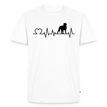 Suisse sennenhunde cadeau de battement de cœur - T-shirt Premium bio Homme - blanc - Devant - Nico (187cm)