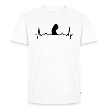 Marmot heartbeat rodent gift - Men's Premium Organic T-Shirt - white - Front - Nico (187cm)