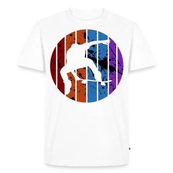 Skateboard - T-shirt Premium bio Homme - blanc - Devant - Nico (187cm)