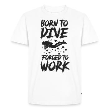 Scuba Diving Diver Born To Dive - T-shirt Premium bio Homme - blanc - Devant - Nico (187cm)