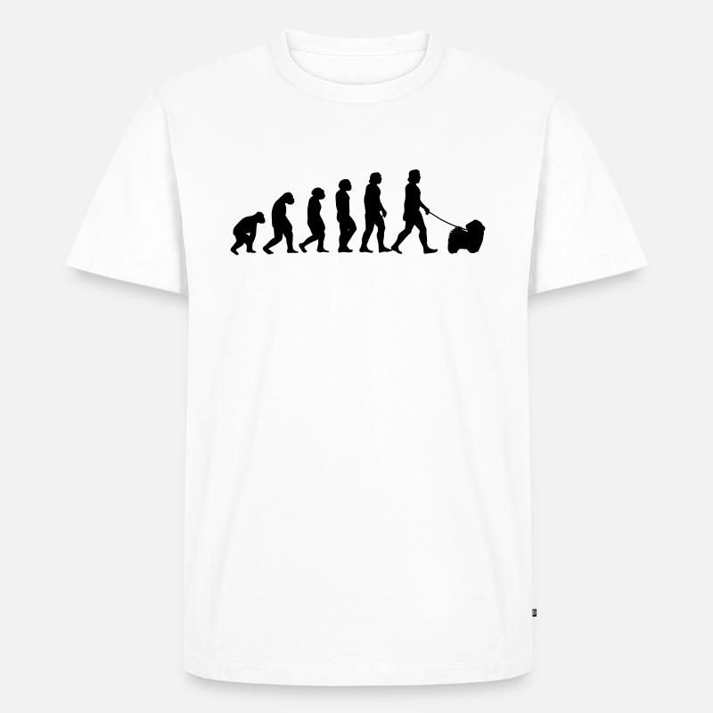 Havaneser Evolution Haushund Geschenk - Männer Premium Bio T-Shirt - Weiß