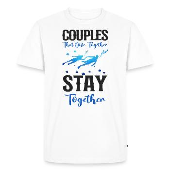 Scuba Diving Diver Girls Couples - T-shirt Premium bio Homme - blanc - Devant - Nico (187cm)