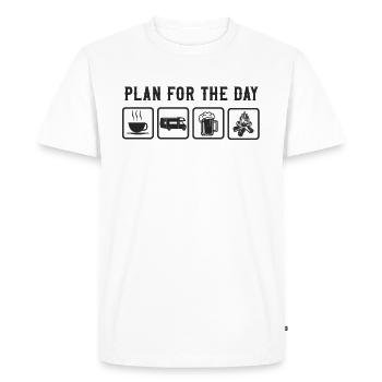 Camping Plan For The Day Motorhome - T-shirt Premium bio Homme - blanc - Devant - Nico (187cm)