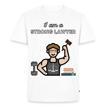 Je suis un juriste musclé - T-shirt Premium bio Homme - blanc - Devant - Nico (187cm)