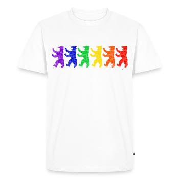 I Love Berlin - Ours berlinois - Pride Edition - T-shirt Premium bio Homme - blanc - Devant - Nico (187cm)