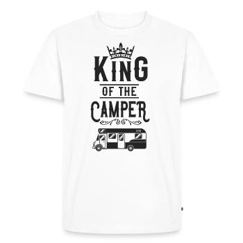 Camping King Of The Camper - T-shirt Premium bio Homme - blanc - Devant - Nico (187cm)