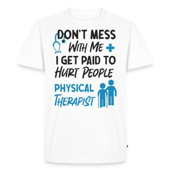 Physical Therapist Therapy - Men's Premium Organic T-Shirt - white - Front - Nico (187cm)