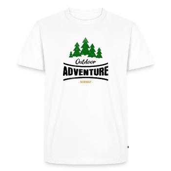Outdoor adventure Norway - T-shirt Premium bio Homme - blanc - Devant - Nico (187cm)