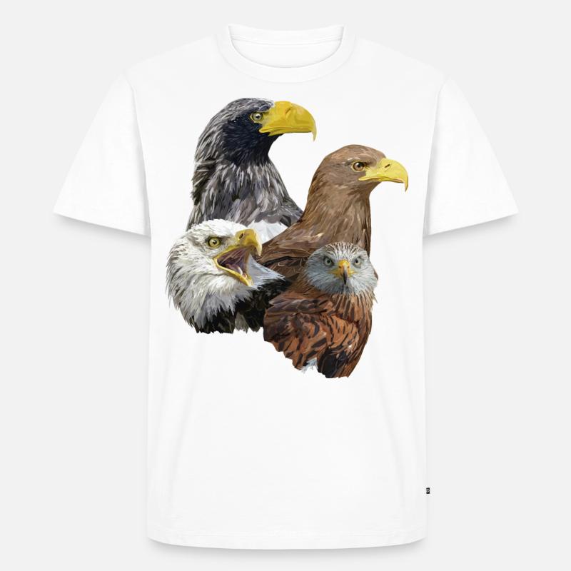 Greifvogel - Männer Premium Bio T-Shirt - Weiß