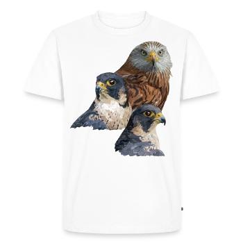 Oiseau de proie - T-shirt Premium bio Homme - blanc - Devant - Nico (187cm)