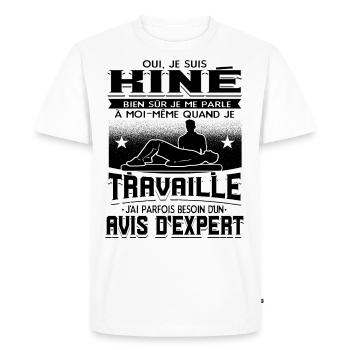 Kinésithérapeute Humour Kinésithérapie Kiné - T-shirt Premium bio Homme - blanc - Devant - Nico (187cm)