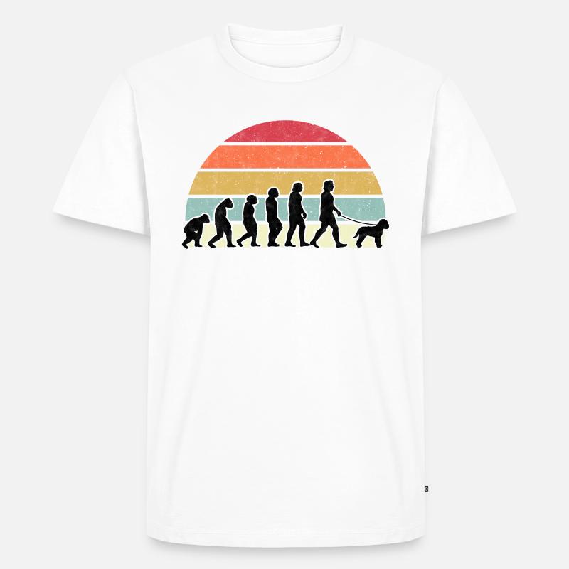 Lagotto Romagnolo Evolution Trüffelhund Geschenk - Männer Premium Bio T-Shirt - Weiß