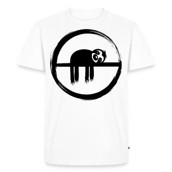 Sloth Chill Relax Relax Time out - Men's Premium Organic T-Shirt - white - Front - Nico (187cm)
